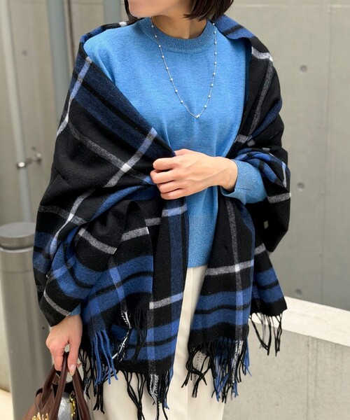 MICO COULIER（ミコクリエ）の「【TWEEDMILL/ツイードミル】チェック柄ストール（ストール/ショール・レディース・グレー系その他/ベージュ系その他/レッド系その他/イエロー系その他/グリーン系その他/ブルー系その他・FREE）」の10枚目の写真