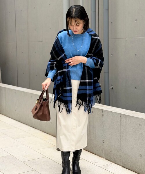 MICO COULIER（ミコクリエ）の「【TWEEDMILL/ツイードミル】チェック柄ストール（ストール/ショール・レディース・グレー系その他/ベージュ系その他/レッド系その他/イエロー系その他/グリーン系その他/ブルー系その他・FREE）」の11枚目の写真