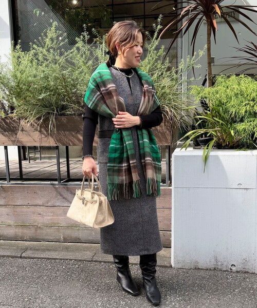 TWEEDMILL/ツイードミル】チェック柄ストール（ストール/ショール