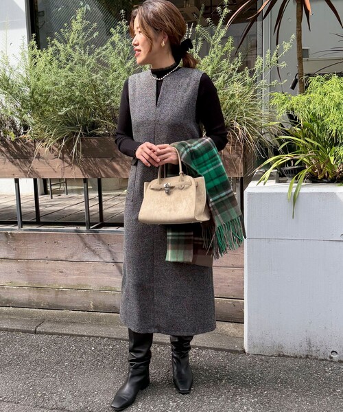 MICO COULIER（ミコクリエ）の「【TWEEDMILL/ツイードミル】チェック柄ストール（ストール/ショール・レディース・グレー系その他/ベージュ系その他/レッド系その他/イエロー系その他/グリーン系その他/ブルー系その他・FREE）」の13枚目の写真