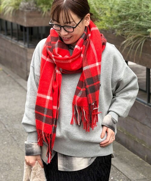 セール】【TWEEDMILL/ツイードミル】チェック柄ストール（ストール