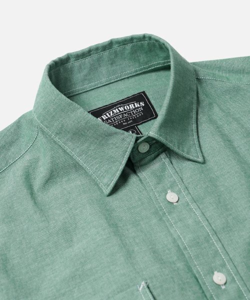 FRIZMWORKS(フリズムワークス)の「CIGARETTE POCKET CHAMBRAY SHIRT _ GREEN(シャツ/ブラウス・メンズ・その他・SMALL/MEDIUM/LARGE/X-LARGE)」の3枚目の写真
