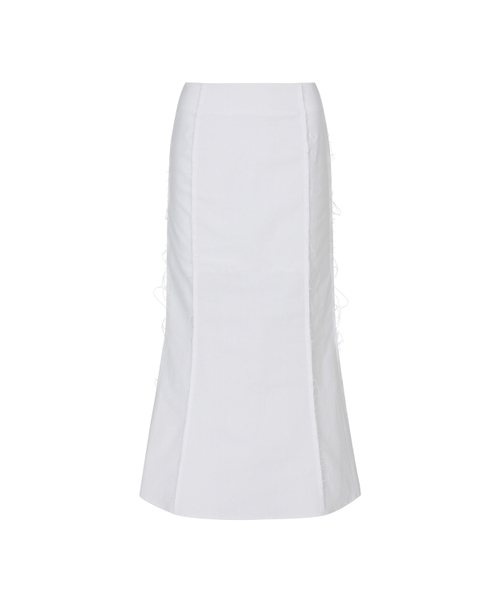 PAIN OR PLEASURE(ペインオアプレジャー)の「CINDY LONG SKIRT white(スカート・レディース・その他・SMALL/MEDIUM)」の1枚目の写真