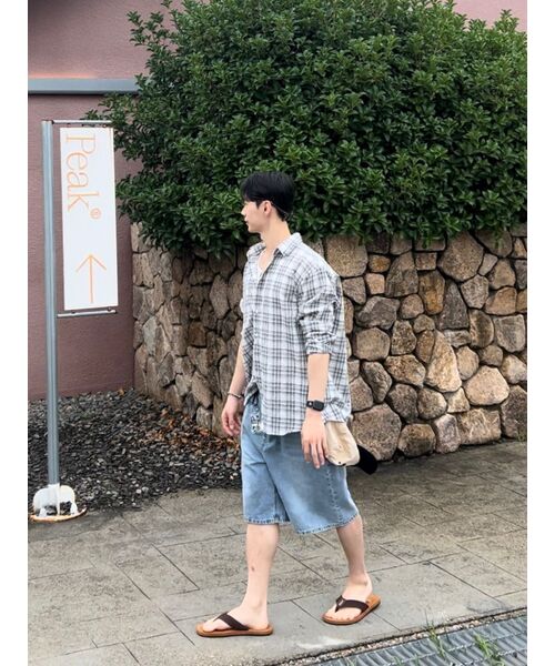 TOFFEE(トフィー)の「ウォッシュドハーフデニムパンツ(ライトブルー)(その他パンツ・メンズ・その他・SMALL/MEDIUM/LARGE/X-LARGE)」の15枚目の写真