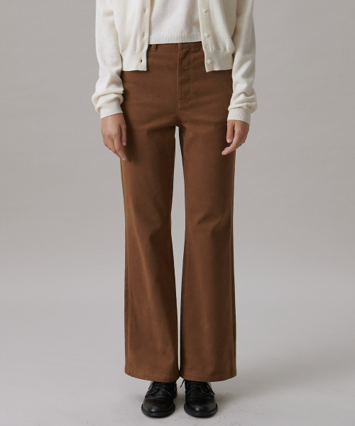 TTUDEMENT(トュードメント)の「COTTON FLARED PANTS_CAMEL(その他パンツ・レディース・その他・SMALL/MEDIUM/LARGE)」の1枚目の写真
