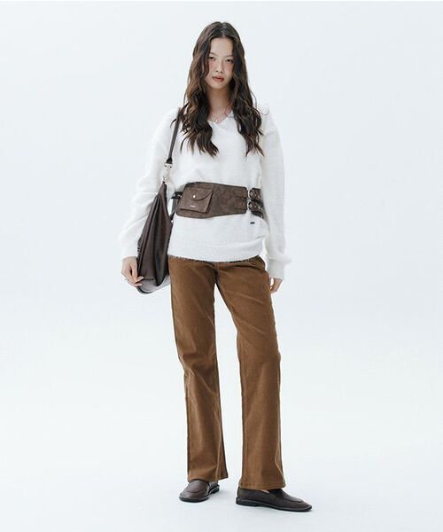 TTUDEMENT(トュードメント)の「COTTON FLARED PANTS_CAMEL(その他パンツ・レディース・その他・SMALL/MEDIUM/LARGE)」の7枚目の写真