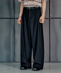 P.IN.O（ピインオ）の「ハーフバンディングワイドセミカーブドスラックス - ブラック（スラックス）」