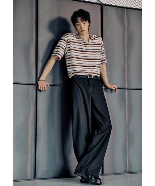 P.IN.O(ピインオ)の「ハーフバンディングワイドセミカーブドスラックス - ブラック(スラックス・メンズ・その他・SMALL/MEDIUM/LARGE/X-LARGE)」の2枚目の写真