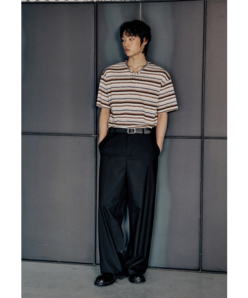 P.IN.O(ピインオ)の「ハーフバンディングワイドセミカーブドスラックス - ブラック(スラックス・メンズ・その他・SMALL/MEDIUM/LARGE/X-LARGE)」の3枚目の写真