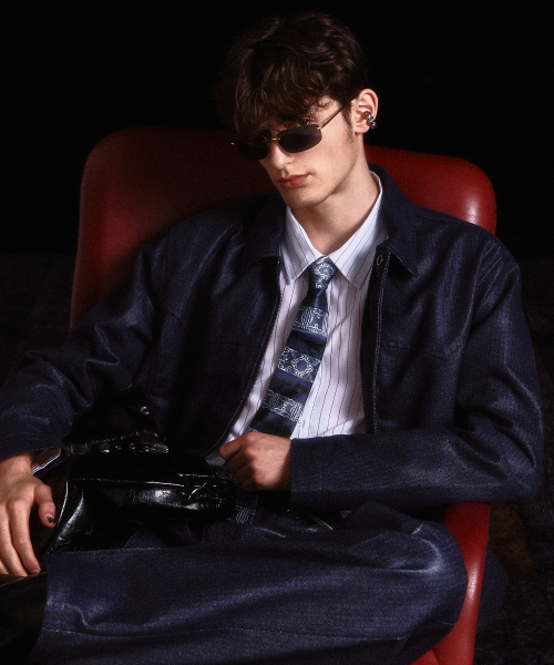 WESLEYHYUSTON(ウェズリーユーストン)の「Herringbone glow denim western jacket indigo(デニムジャケット・メンズ・その他・MEDIUM/LARGE)」の3枚目の写真