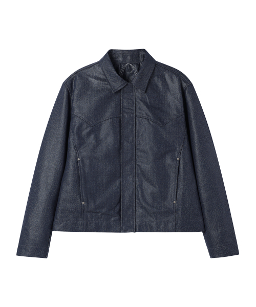 WESLEYHYUSTON(ウェズリーユーストン)の「Herringbone glow denim western jacket indigo(デニムジャケット・メンズ・その他・MEDIUM/LARGE)」の4枚目の写真