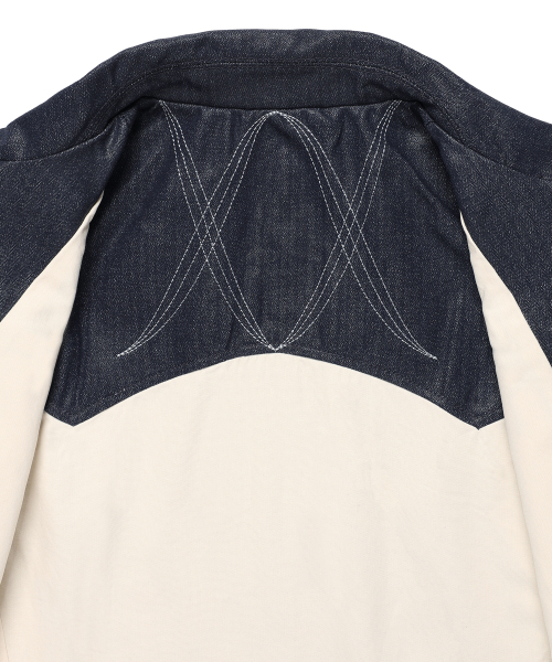 WESLEYHYUSTON(ウェズリーユーストン)の「Herringbone glow denim western jacket indigo(デニムジャケット・メンズ・その他・MEDIUM/LARGE)」の6枚目の写真