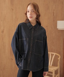 SUWDEE（スーディー）の「big pocket oversize denim shirt（シャツ/ブラウス）」