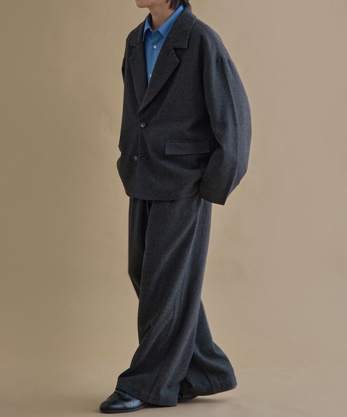 epnok（エプノック）の「ヘリンボーンシングルジャケット（テーラードジャケット・メンズ・チャコールグレー/グレー・LARGE/SMALL/MEDIUM）」の15枚目の写真