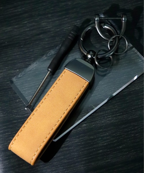 VIBGYOR(ヴィブジョー)の「フェイクレザーキーホルダー(BDS)(キーホルダー・メンズ・ブラウン/キャメル/レッド/ブラック/グレー・FREE)」の10枚目の写真