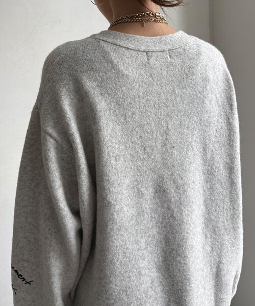 DouDou（ドゥドゥ）の「【WEB限定】 刺繍ニットカーディガン（カーディガン/ボレロ・レディース・チャコールグレー/グレー/レッド・FREE）」の10枚目の写真