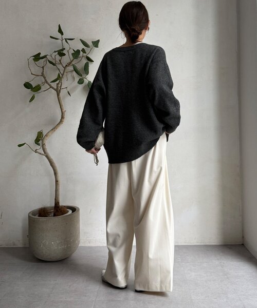 DouDou（ドゥドゥ）の「【WEB限定】 刺繍ニットカーディガン（カーディガン/ボレロ・レディース・チャコールグレー/グレー/レッド・FREE）」の22枚目の写真