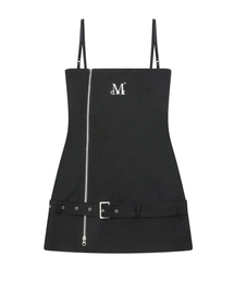 MUCENT（ムセント）の「ビシャス メタルロゴ フロントジッパーベルト付きワンピース（ワンピース）」