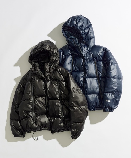 WETTEMPT（ウィテンプト）の「THINSULATE HOODED INSULATED JACKET / シンサレートフーデッド中綿ジャケット（ダウンジャケット/コート・メンズ・ネイビー/ブラック・LARGE/MEDIUM/SMALL）」の6枚目の写真