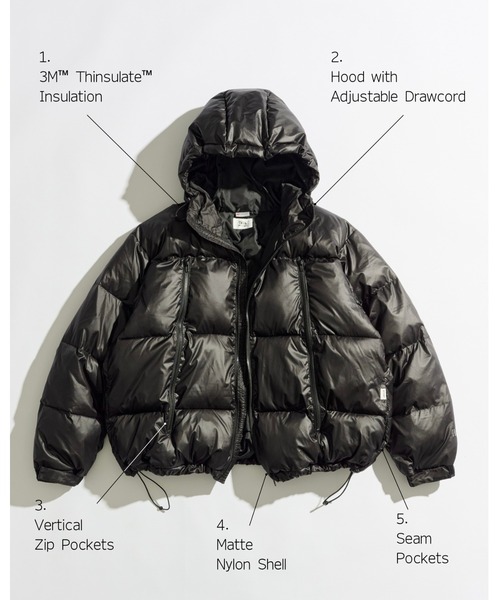 セール】THINSULATE HOODED INSULATED JACKET / シンサレート