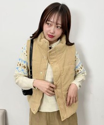 mebole（メボレ）の「コーデュロイダウンベスト（ダウンベスト）」