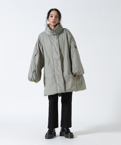 AULA AILA（アウラアイラ）の「AULA AILA/アウラアイラ/REVERSIBLE MONSTER COAT/リバーシブルモンスターコート（その他アウター・レディース・ブラック/カーキ・0）」の4枚目の写真