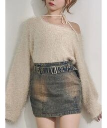 EATME | ワンショルダーシャギーニットTOP(ニット/セーター)