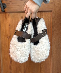 LAC-VERT | ベルトデザインボアフラットシューズ(パンプス)