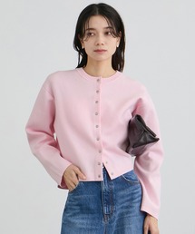 SALON adam et rope'（サロン アダム エ ロペ）の「【WEB・一部店舗限定】ブルジョンボタンクルーネックカーディガン（カーディガン/ボレロ）」