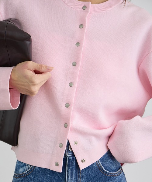 WEB限定】ブルジョンボタンクルーネックカーディガン（カーディガン