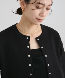 SALON adam et rope'（サロン アダム エ ロペ）の「【WEB・一部店舗限定】ブルジョンボタンクルーネックカーディガン（カーディガン/ボレロ）」