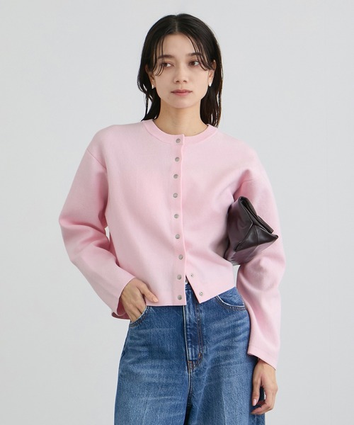 WEB限定】ブルジョンボタンクルーネックカーディガン（カーディガン