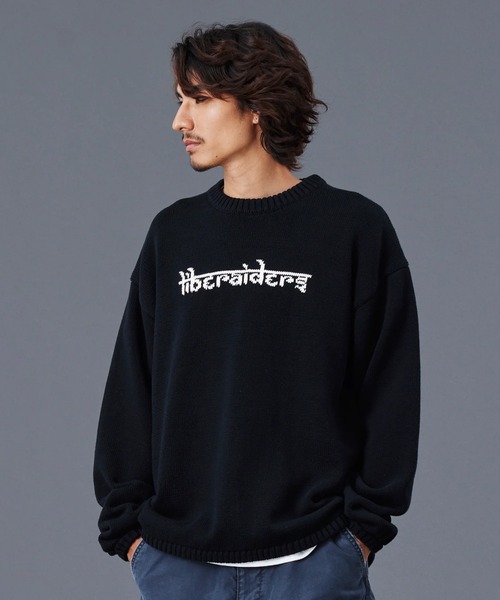 Liberaiders（リベレイダース）の「Liberaiders/リベレイダース WOVEN LOGO KNIT SWEATER ジャガード スウェットニット（ニット/セーター・メンズ・ブラック/ブラウン・M/L/XL）」の21枚目の写真