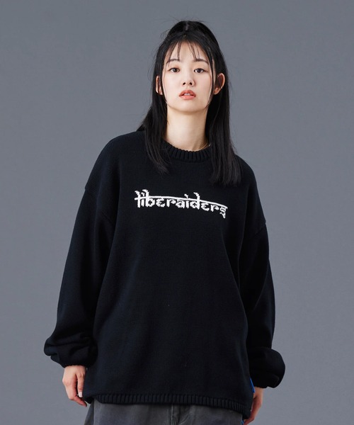 Liberaiders（リベレイダース）の「Liberaiders/リベレイダース WOVEN LOGO KNIT SWEATER ジャガード スウェットニット（ニット/セーター・メンズ・ブラック/ブラウン・M/L/XL）」の14枚目の写真