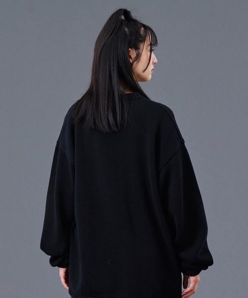 Liberaiders（リベレイダース）の「Liberaiders/リベレイダース WOVEN LOGO KNIT SWEATER ジャガード スウェットニット（ニット/セーター・メンズ・ブラック/ブラウン・M/L/XL）」の16枚目の写真