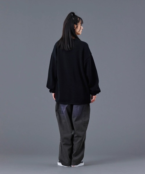 Liberaiders（リベレイダース）の「Liberaiders/リベレイダース WOVEN LOGO KNIT SWEATER ジャガード スウェットニット（ニット/セーター・メンズ・ブラック/ブラウン・M/L/XL）」の19枚目の写真