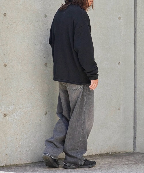 Liberaiders（リベレイダース）の「Liberaiders/リベレイダース WOVEN LOGO KNIT SWEATER ジャガード スウェットニット（ニット/セーター・メンズ・ブラック/ブラウン・M/L/XL）」の10枚目の写真