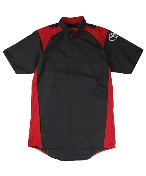 RED KAP(レッドキャップ)の「【PH3】【RED KAP/レッドキャップ】Toyota Short Sleeve Ripstop Technician Shirt SY24TT(シャツ/ブラウス・メンズ・ブラック×レッド・SMALL/X-LARGE/XX-LARGE/XXX-LARGE)」の1枚目の写真