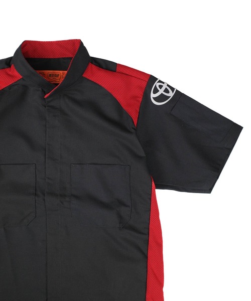 RED KAP(レッドキャップ)の「【PH3】【RED KAP/レッドキャップ】Toyota Short Sleeve Ripstop Technician Shirt SY24TT(シャツ/ブラウス・メンズ・ブラック×レッド・SMALL/X-LARGE/XX-LARGE/XXX-LARGE)」の4枚目の写真