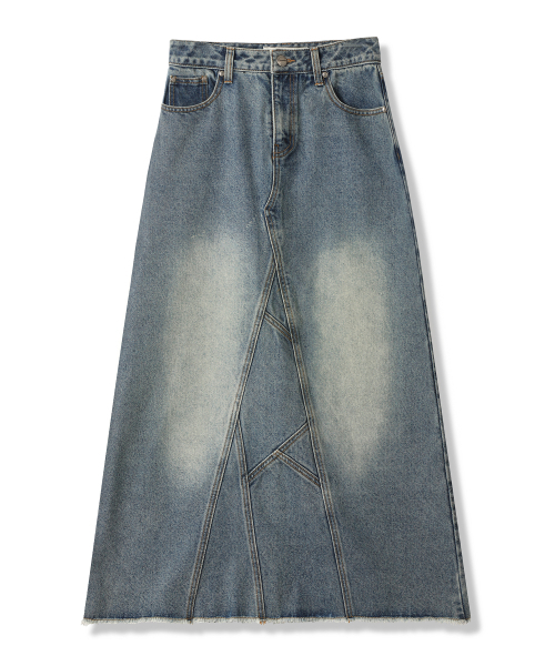 Vivacious（ビバシャス）の「Branch Long Denim Skirt - 2COL（スカート・レディース・ブルー/ブラック・SMALL/MEDIUM/LARGE）」の6枚目の写真