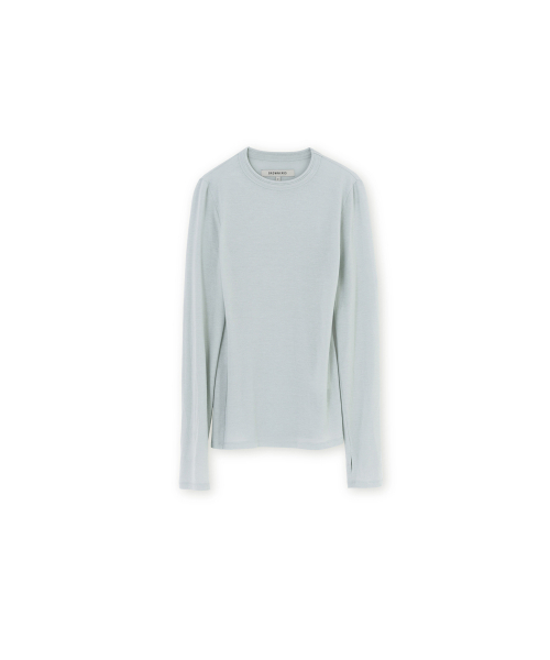 BROWNYARD(ブラウンヤード)の「Wシースルーロングスリーブ、ブルーグレー(Tシャツ/カットソー・レディース・その他・1/2)」の1枚目の写真