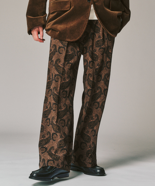 417 EDIFICE（フォーワンセブンエディフィス）の「PRINT CORDUROY EASY パンツ（スラックス・メンズ・ブラウン/チャコールグレー/ベージュ・MEDIUM/SMALL/LARGE）」の2枚目の写真
