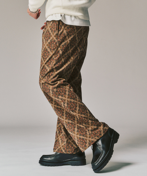 417 EDIFICE（フォーワンセブンエディフィス）の「PRINT CORDUROY EASY パンツ（スラックス・メンズ・ブラウン/チャコールグレー/ベージュ・MEDIUM/SMALL/LARGE）」の6枚目の写真