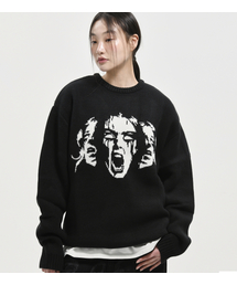 WITCHES JACQUARD SWEATER BLACK