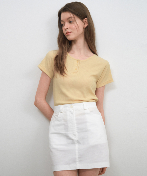 WEDNESDAYOASISFORWOMEN(ウェンズデー オアシス フォー ウーマン)の「クラシックコットンミニスカート_IVORY(W25-SK01)(スカート・レディース・アイボリー・SMALL/MEDIUM)」の4枚目の写真
