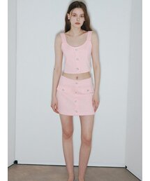 ASURA（アスラ）の「モスツイードスカート（ピンク）（スカート）」