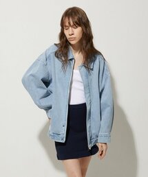LADY VOLUME（レディーボリューム）の「465-1 LOOSE FIT DENIM EMBROIDERED JUMPER_LIGHT BLUE（デニムジャケット）」