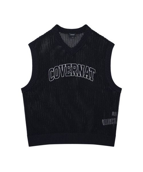 COVERNAT（カバーナット）の「アーチロゴマッシュニットベストダークネイビー（ベスト・レディース・その他・SMALL/MEDIUM/LARGE/X-LARGE）」の2枚目の写真
