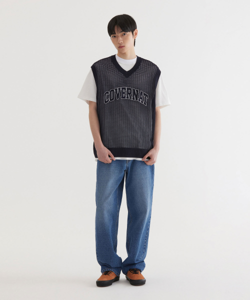 COVERNAT（カバーナット）の「アーチロゴマッシュニットベストダークネイビー（ベスト・レディース・その他・SMALL/MEDIUM/LARGE/X-LARGE）」の7枚目の写真