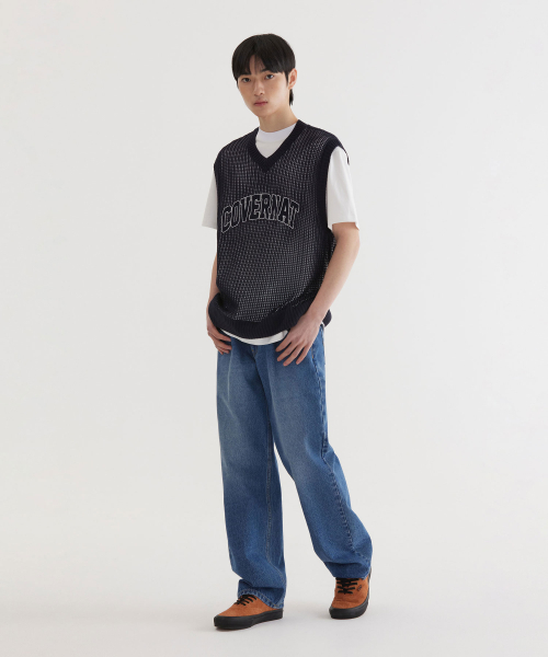 COVERNAT（カバーナット）の「アーチロゴマッシュニットベストダークネイビー（ベスト・レディース・その他・SMALL/MEDIUM/LARGE/X-LARGE）」の8枚目の写真
